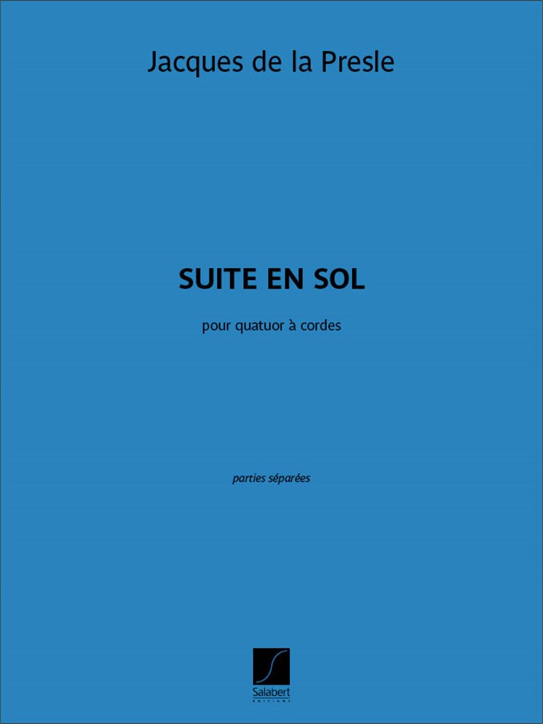 Suite En Sol 2 Violons Alto Et Vlc Materiel